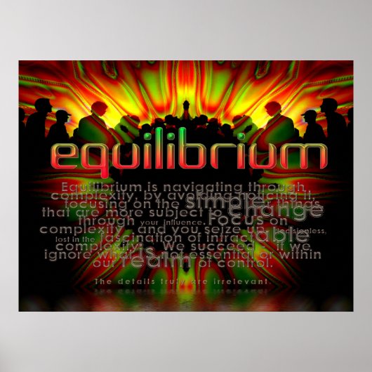 Gleichgewichtsworte Poster (Vorne)