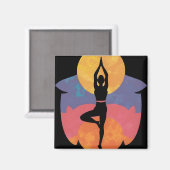 Gleichgewichtsyoga Magnet (Vorderseite/Rückseite)