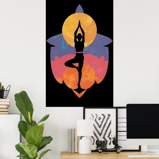 Gleichgewichtsyoga Poster (Heimbüro)
