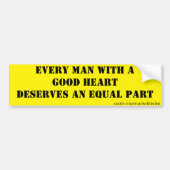 Gleichheit Autoaufkleber (Vorne)