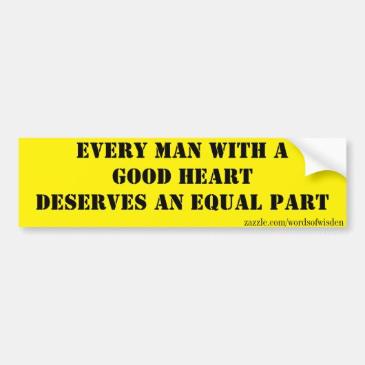 Gleichheit Autoaufkleber (Vorne)