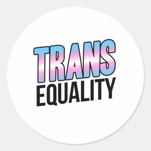 Gleichheit der Trans Runder Aufkleber (Vorderseite)