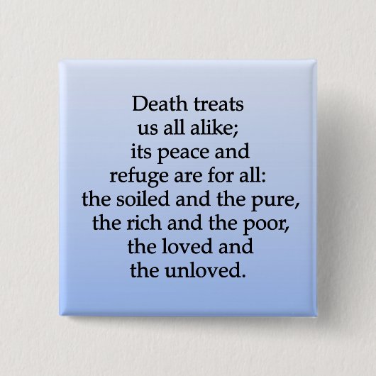Gleichheit des Todes Button (Vorderseite)