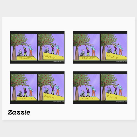 Gleichheit gegen Gleichheit Rechteckiger Aufkleber (Blatt)