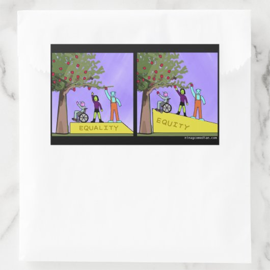 Gleichheit gegen Gleichheit Rechteckiger Aufkleber (Tasche)