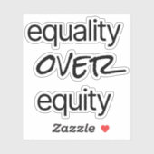 Gleichheit gegenüber Eigenkapital, maßgeschneidert Aufkleber (Blatt)