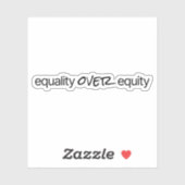 Gleichheit gegenüber Eigenkapital, maßgeschneidert Aufkleber (Blatt)