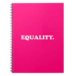 Gleichheit heiß rosa moderne Typografie minimalist Notizblock