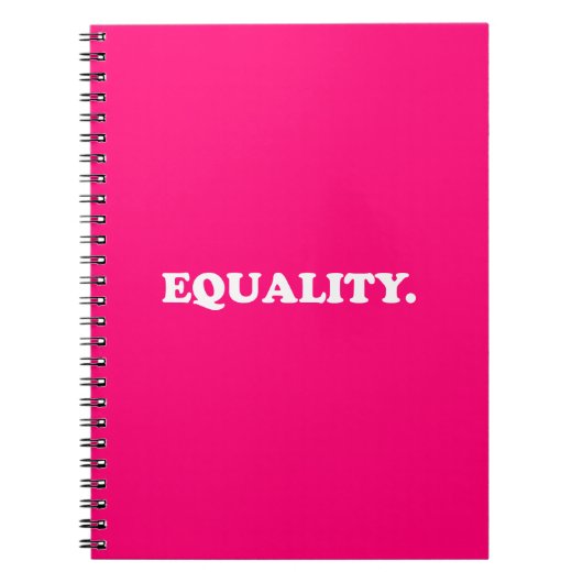 Gleichheit heiß rosa moderne Typografie minimalist Notizblock (Vorderseite)