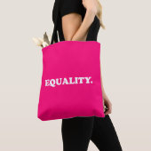 Gleichheit heiß rosa moderne Typografie minimalist Tasche (Von Nahem)