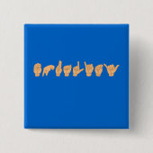 GLEICHHEIT in der amerikanischen Gebärdensprache Button (Vorderseite)