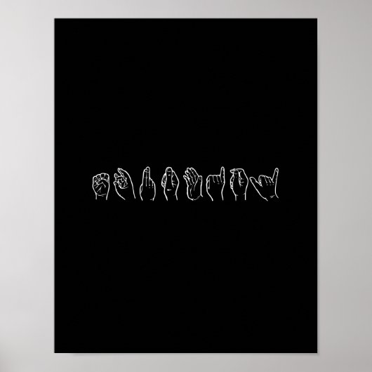 GLEICHHEIT IN DER SIGN-SPRACHE - WEISS -.png Poster (Vorne)