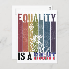 Gleichheit ist das richtige patriotische LGBTQ und Postkarte
