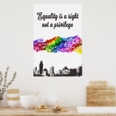 Gleichheit ist ein Recht, kein Privileg Poster (Küche)
