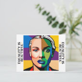 Gleichheit ist schön postkarte (Stehend Vorderseite)