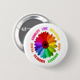 Gleichheit Liebe Inklusion Hoffnung Vielfalt Freun Button