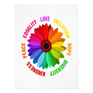 Gleichheit Liebe Inklusion Hoffnung Vielfalt Freun Fotodruck