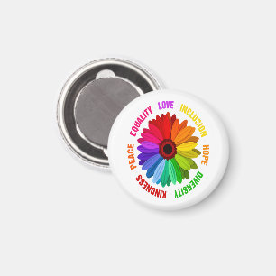 Gleichheit Liebe Inklusion Hoffnung Vielfalt Freun Magnet