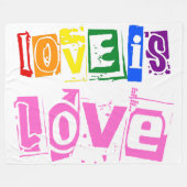 Gleichheit Liebe ist Liebe LGBT Gay Pride Rainbow Fleecedecke (Vorderseite (Horizontal))