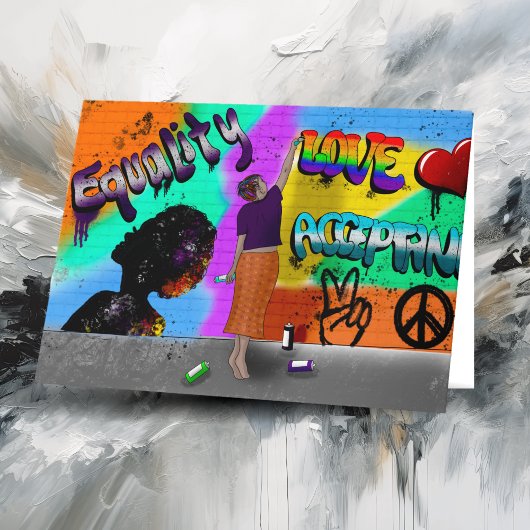 Gleichheit, Liebe und Akzeptanzkunst Karte