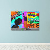 Gleichheit, Liebe und Akzeptanzkunst Leinwanddruck (Insitu (Holzboden))