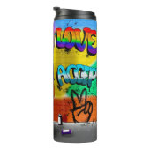 Gleichheit, Liebe und Akzeptanzkunst Thermosbecher (Nach rechts gedreht)