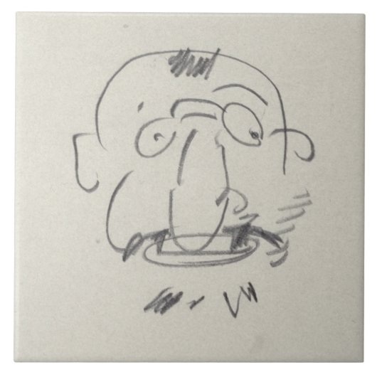 Gleichheit Lui-Meme (Bleistift Gebührnde Lautrec Fliese (Vorderseite)