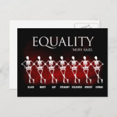 Gleichheit. "Nuff. Postkarte (Vorne/Hinten)