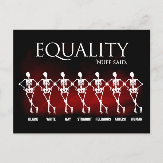 Gleichheit. "Nuff. Postkarte (Vorderseite)
