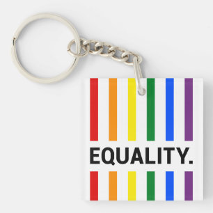 Gleichheit Pride Rainbow Acrylic Schlüsselanhänger