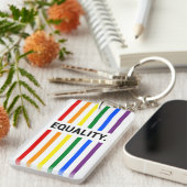 Gleichheit Pride Rainbow Acrylic Schlüsselanhänger (Vorderseite rechts)