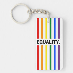 Gleichheit Pride Rainbow Acrylic Schlüsselanhänger