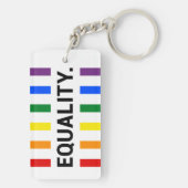 Gleichheit Pride Rainbow Acrylic Schlüsselanhänger (Rückseite)