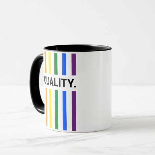 Gleichheit Pride Rainbow Tasse (Vorderseite Links)