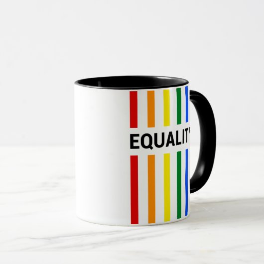 Gleichheit Pride Rainbow Tasse (VorderseiteRechts)