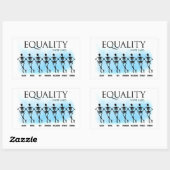 Gleichheit Rechteckiger Aufkleber (Blatt)