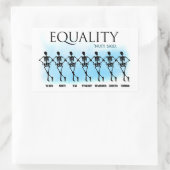 Gleichheit Rechteckiger Aufkleber (Tasche)