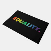 Gleichheit Regenbogenfarben / schwarze Türmatte (Schrägansicht)