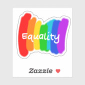 "Gleichheit" Regenbogentext Aufkleber (Blatt)