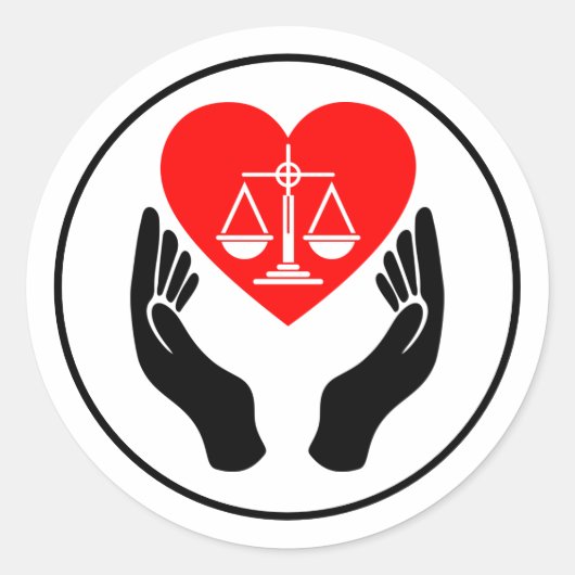 Gleichheit Runder Aufkleber (Vorderseite)