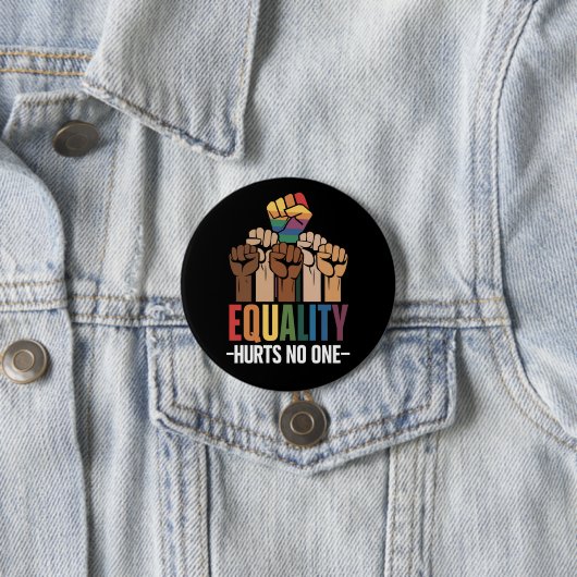 Gleichheit schadet keinem LGBTQ-Stolz auf die Mens Button (Beispiel)