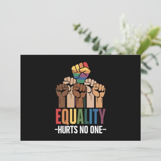 Gleichheit schadet keinem LGBTQ-Stolz auf die Mens Einladung (Stehend Vorderseite)