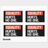 Gleichheit schadet keinem Rechtecker Rechteckiger Aufkleber (Blatt)