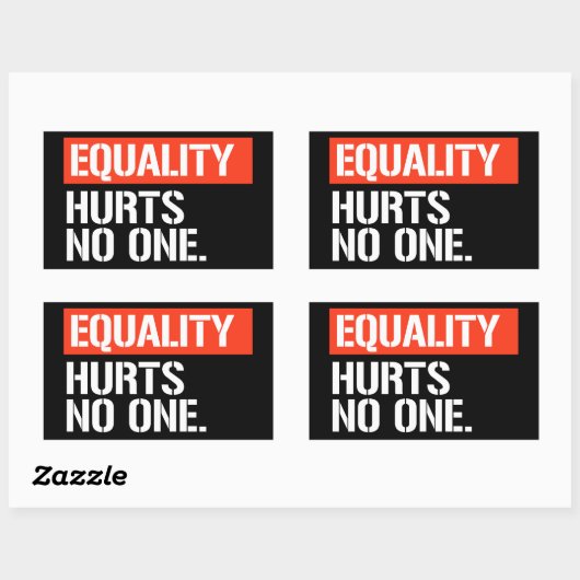 Gleichheit schadet keinem Rechtecker Rechteckiger Aufkleber (Blatt)