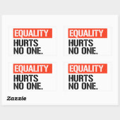 Gleichheit schadet niemandem rechteckiger aufkleber (Blatt)