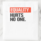 Gleichheit schadet niemandem rechteckiger aufkleber (Tasche)