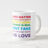 Gleichheit schwarze Leben Materie Stolz Kaffee Tas Jumbo-Tasse (Vorderseite Rechts)