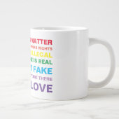 Gleichheit schwarze Leben Materie Stolz Kaffee Tas Jumbo-Tasse (Rechts)