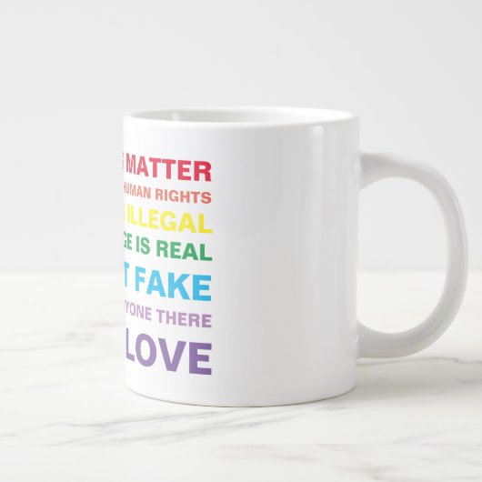 Gleichheit schwarze Leben Materie Stolz Kaffee Tas Jumbo-Tasse (Rechts)