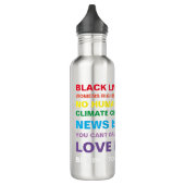 Gleichheit schwarze Leben Materie Stolz Wasser Fla Edelstahlflasche (Links)